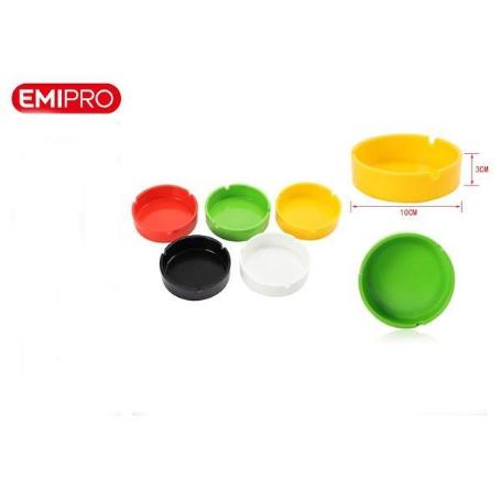 CENICERO PLASTICO REDONDO PARA EXTERIOR SIN TAPA COLORES SURTIDOS EMIPRO
