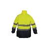 CHAQUETA DE LLUVIA DE ALTA VISIBILIDAD MODELO SAGITARIO AMARILLA Y AZUL TALLA XL