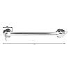 BARRA DE APOYO RECTA DE ACERO INOXIDABLE 304 (40 X 2.5 CM)