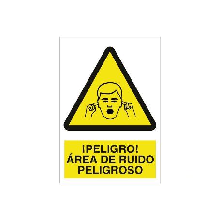 SEÑAL POLIESTIRENO 297X210MM ¡PELIGRO! ÁREA DE RUIDO PELIGROSO