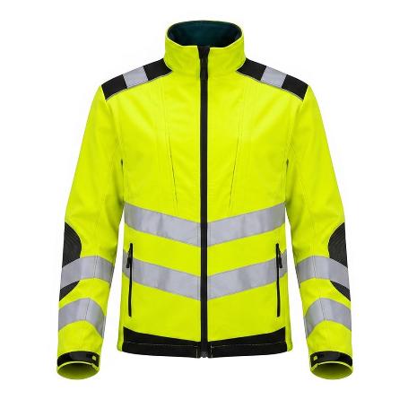 CHAQUETA ALTA VISIBILIDAD SOFTSHELL TALLA S. CHAQUETA TRABAJO ALTA VISIBILIDAD CON BANDA REFLECTORA