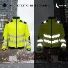 CHAQUETA ALTA VISIBILIDAD SOFTSHELL TALLA XL. CHAQUETA TRABAJO ALTA VISIBILIDAD CON BANDA REFLECTORA