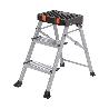 ESCALERILLA MULTIFUNCIONAL DE ALUMINIO CON 3 PELDAÑOS CON CAJÓN PORTAHERRAMIENTAS.