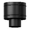 TERMINAL ANTIRREVOCANTE ESTUFA VITRIFICADO NEGRO Ø 200 MM. SOMBRERO TUBO CHIMENEA, SOMBRERO TUBO HUMO, SOMBRERO CAL