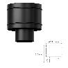 TERMINAL ANTIRREVOCANTE ESTUFA VITRIFICADO NEGRO Ø 200 MM. SOMBRERO TUBO CHIMENEA, SOMBRERO TUBO HUMO, SOMBRERO CAL