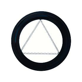 PLAFON EMBELLECEDOR ESTUFA PELLET VITRIFICADO NEGRO MATE 80 MM.