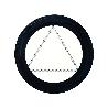 PLAFON EMBELLECEDOR ESTUFA PELLET VITRIFICADO NEGRO MATE 80 MM.