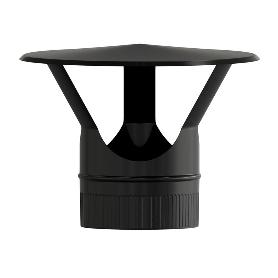 SOMBRERO ESTUFA VITRIFICADO  PREMIUM NEGRO Ø 150 MM. SOMBRERO TUBO CHIMENEA, SOMBRERO TUBO HUMO, SOMBRERO TUBO CALE
