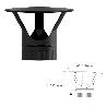 SOMBRERO ESTUFA VITRIFICADO  PREMIUM NEGRO Ø 150 MM. SOMBRERO TUBO CHIMENEA, SOMBRERO TUBO HUMO, SOMBRERO TUBO CALE