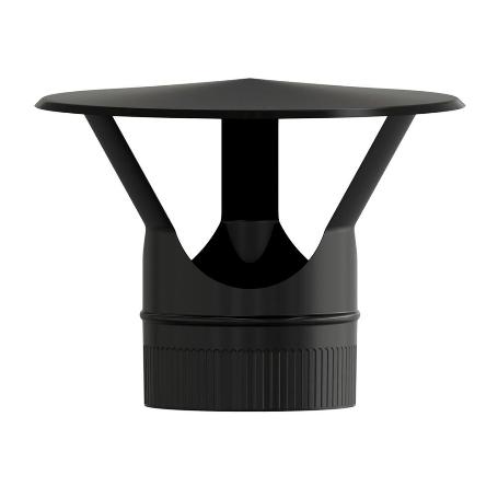 SOMBRERO ESTUFA VITRIFICADO  PREMIUM NEGRO Ø 200 MM. SOMBRERO TUBO CHIMENEA, SOMBRERO TUBO HUMO, SOMBRERO TUBO CALE
