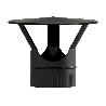 SOMBRERO ESTUFA VITRIFICADO  PREMIUM NEGRO Ø 200 MM. SOMBRERO TUBO CHIMENEA, SOMBRERO TUBO HUMO, SOMBRERO TUBO CALE