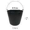 CESTO PLASTICO NEGRO UN ASA 22 LITROS