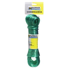 CUERDA PLASTIFICADA CABLE ACERO Ø 3,5 MM. (MADEJA 10 M.)