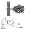 CERROJO B-1 LLAVE Y PULSADOR PASADOR DE 161MM CILINDRO REDONDO DE 50MM
