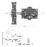 CERROJO B-2 LLAVE 2 LADOS PASADOR DE 183MM CILINDRO REDONDO DE 50MM