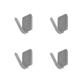COLGADOR ORYX INOXIDABLE PEQUEÑO (BLISTER 4 UNIDADES) ADHESIVO