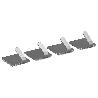 COLGADOR ORYX INOXIDABLE PEQUEÑO (BLISTER 4 UNIDADES) ADHESIVO
