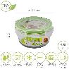 RECIPIENTE HERMETICO CRISTAL REDONDO 400 ML. Ø 125 X 7 (ALT) CM.