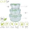 RECIPIENTE HERMETICO CRISTAL REDONDO 400 ML. Ø 125 X 7 (ALT) CM.
