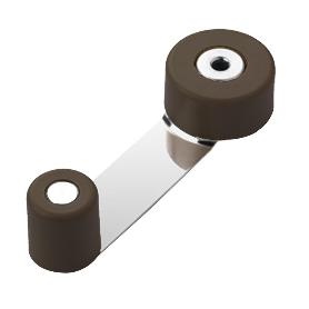 TOPE PUERTA CON RETENEDOR METALICO / GOMA MARRON