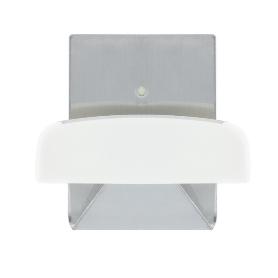 COLGADOR PERCHA ADHESIVO ACERO INOXIDABLE COLOR METALIZADO / BLANCO