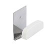 COLGADOR PERCHA ADHESIVO ACERO INOXIDABLE COLOR METALIZADO / BLANCO
