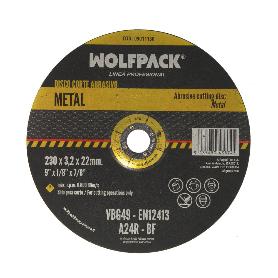 DISCO CORTE ABRASIVO METAL Ø 230 X Ø 22 MM. ESPESOR 3,2 MM.DISCO RADIAL / AMOLADORA UNIVERSAL