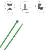 BRIDA NYLON 100%. COLOR VERDE 3,6 X 200 MM. BOLSA 100 UNIDADES. ABRAZADERA PLASTICO, ORGANIZADOR CABLES, ALTA RESIS
