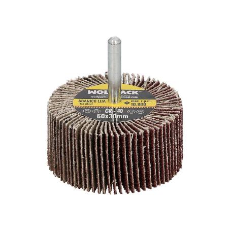 ABANICO LIJA GRANO 40 MEDIDA Ø 60 X 30 MM. DISCO ABRASIVO LAMINAS, RUEDAS MIL HOJAS, RUEDAS ABRASIVAS,LIJADO,DESBAS