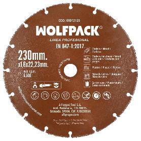 DISCO CORTE MADERA / PLASTICO Ø 230 MM. FILO DE CARBURO DE TUNGSTENO