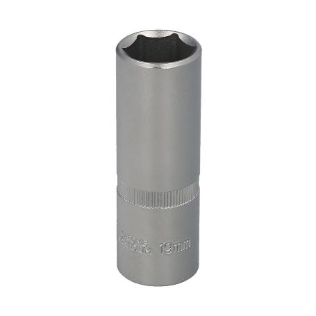 LLAVE VASO 1/2 HEXAGONAL LARGA 19 MM. PERFIL DE 6 CARAS. ACERO CROMO VANADIO, ARISTAS REDONDAS