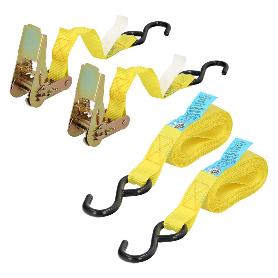 CINTA DE AMARRE CON RATCHET 4,5 METROS X 25 MM. TRINQUETE METALICO AUTOMATICO, CINCHA, ESLINGA MERCANCIA, CORREA SU