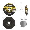 DISCO REPASAR ABRASIVO Ø 125 X Ø 22 MM. ESPESOR 6,0 MM. DISCO RADIAL / AMOLADORA UNIVERSAL COMPATIBLE CON TODAS LAS