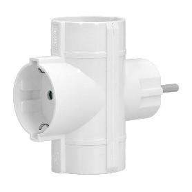 ADAPTADOR TRIPLE SCHUKO 16 A 250 V.