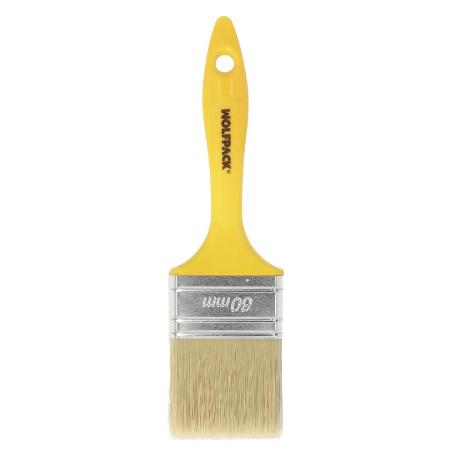 PALETINA PROFESIONAL CERDA BLANCA ANCHO 60 MM. CERDAS NATURALES MANGO PLASTICO ERGONOMICO, BROCHA PINTOR, PINCEL PI