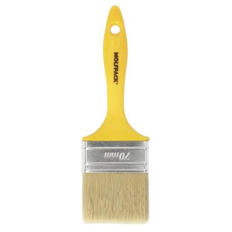 PALETINA PROFESIONAL CERDA BLANCA ANCHO 70 MM. CERDAS NATURALES MANGO PLASTICO ERGONOMICO, BROCHA PINTOR, PINCEL PI