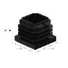 CONTERA INTERIOR PLASTICO CUADRADA 35X35 MM. COLOR NEGRO. BOLSA 200 UNIDADES. CONTERA MESA, SILLA, MUEBLES, ESTANTE