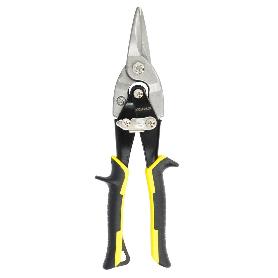 TIJERAS CHAPA CORTE CENTRAL 250 MM. HOJA ACERO AL CARBONO, MANGOS ENGOMADOS, CON DIENTES SERRADOS, CORTACHAPA, TIJE
