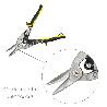 TIJERAS CHAPA CORTE CENTRAL 250 MM. HOJA ACERO AL CARBONO, MANGOS ENGOMADOS, CON DIENTES SERRADOS, CORTACHAPA, TIJE