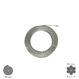 CABLE GALVANIZADO   4 MM. (ROLLO 100 METROS) NO ELEVACION