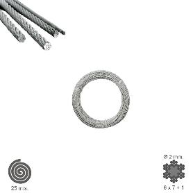 CABLE GALVANIZADO   2 MM. (ROLLO 25 METROS) NO ELEVACION