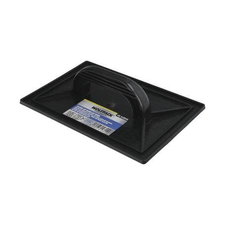 TALOCHA PLASTICO 27 X 18 CM. MANGO REDONDO NEGRO CON ALVEOLOS