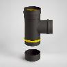 TE CON TAPA ESTUFA PELLET VITRIFICADO Ø80 MM  90°