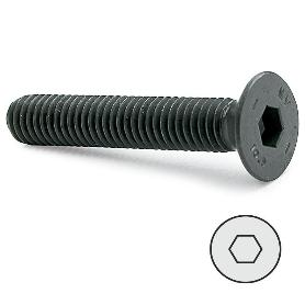 TORNILLO ROSCA METAL ALLEN DIN 7991 NEGRO METRICA M-3 LARGO 10MM METRICA M-4 LARGO 30MM