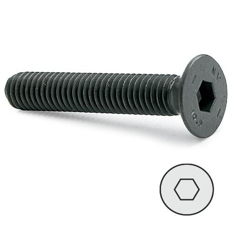 TORNILLO ROSCA METAL ALLEN DIN 7991 NEGRO METRICA M-3 LARGO 10MM METRICA M-4 LARGO 30MM