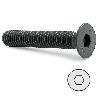 TORNILLO ROSCA METAL ALLEN DIN 7991 NEGRO METRICA M-3 LARGO 10MM METRICA M-4 LARGO 30MM