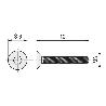 TORNILLO ROSCA METAL ALLEN DIN 7991 NEGRO METRICA M-3 LARGO 10MM METRICA M-4 LARGO 30MM