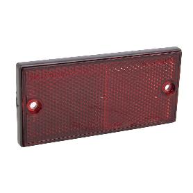 CATADIÓPTRICO RECTANGULAR ROJO 106 X 50 MM CON AGUJERO SIN TORNILLO