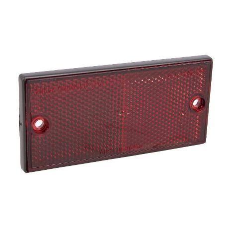 CATADIÓPTRICO RECTANGULAR ROJO 106 X 50 MM CON AGUJERO SIN TORNILLO