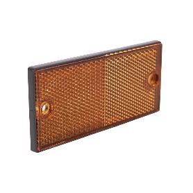 CATADIÓPTRICO RECTANGULAR ÁMBAR 106 X 50 MM CON AGUJERO SIN TORNILLO